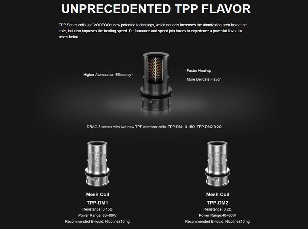 Voopoo TPP Pod Comes With 2 Types Mesh Coils