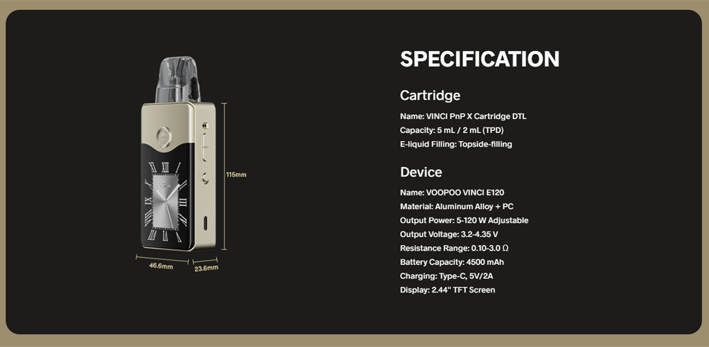VOOPOO-VINCI-E120-Pod-Mod-Kit-4500mAh