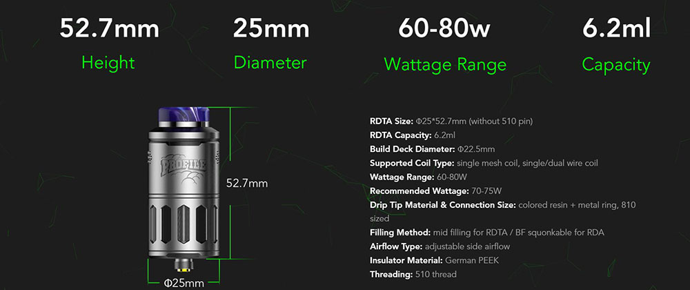 Wotofo Profile RDTA Specifications