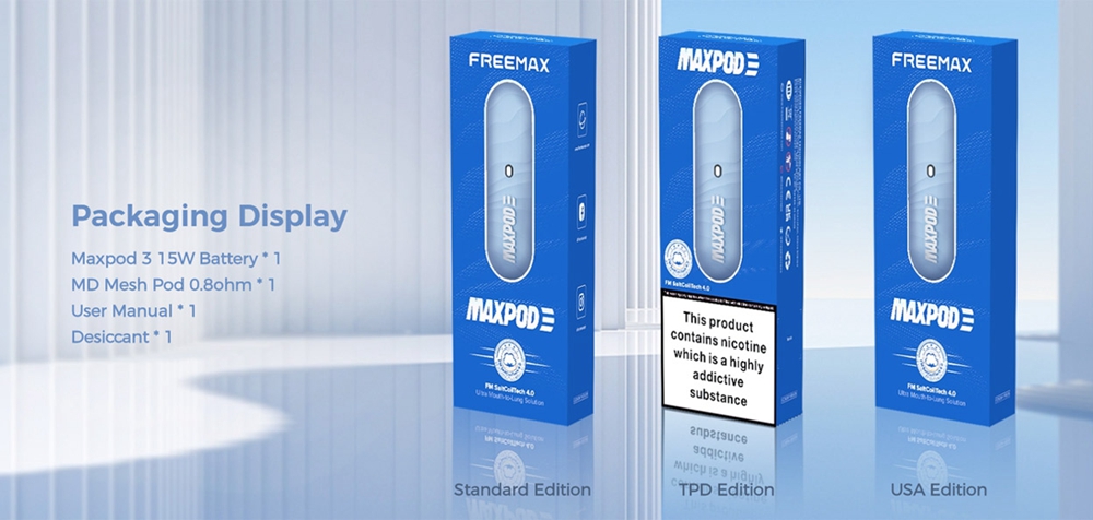 Freemax Maxpod 3 15W pod kit Include