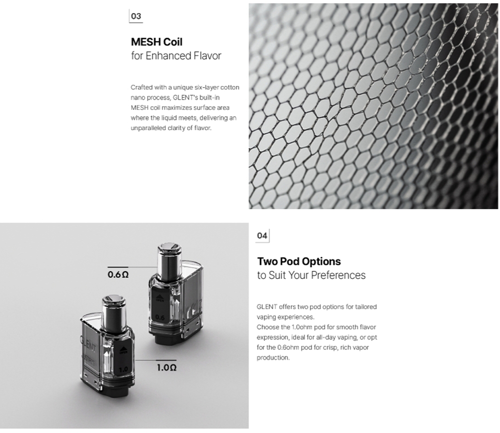 Justfog Glent Pod System Kit 1500mAh