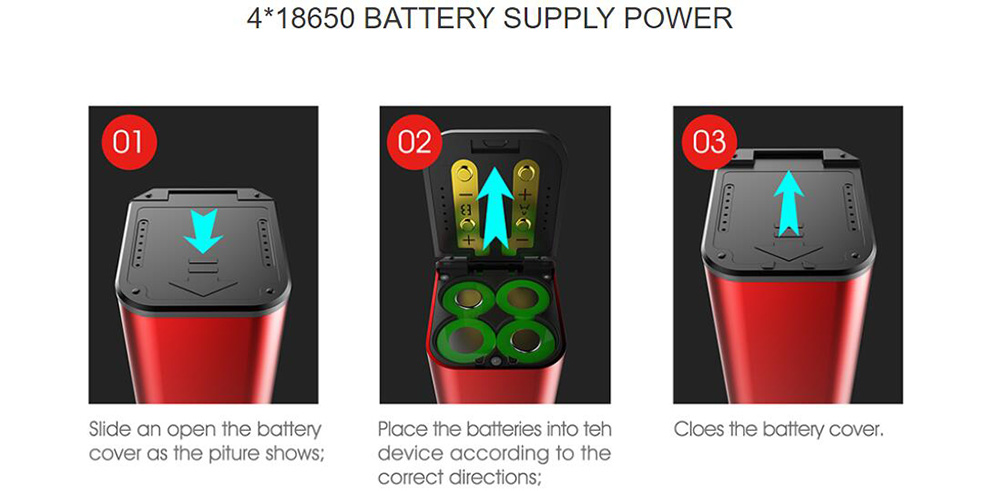 Laisimo F4 Powered By 4PCS 18650 Batteries