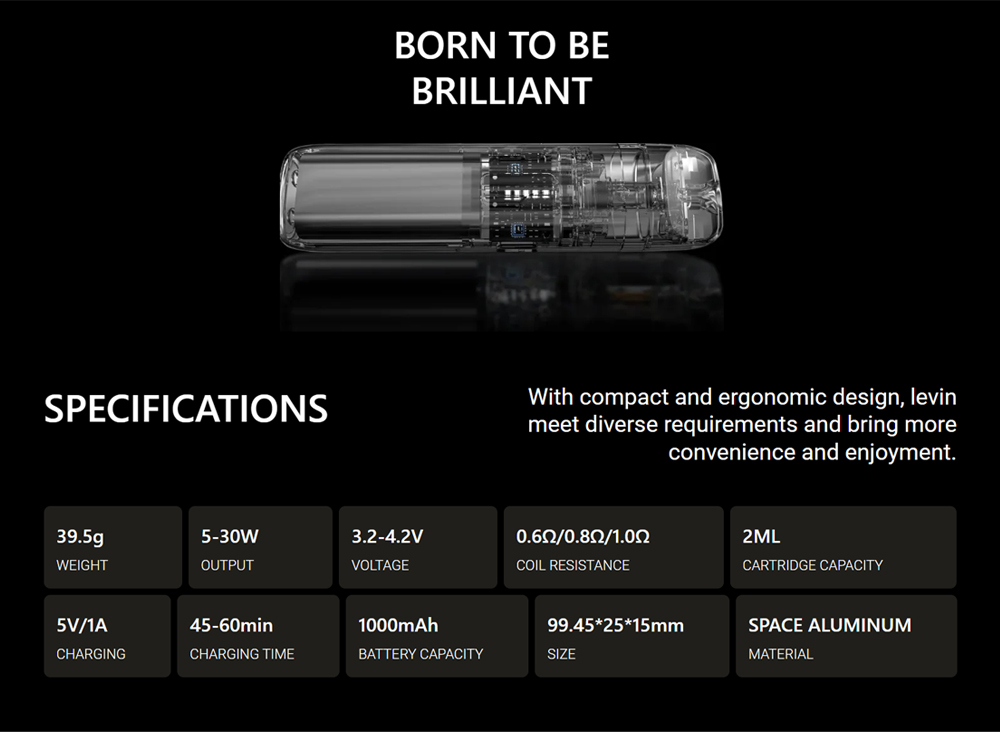 Smoant Levin Pod Kit 1000mAh