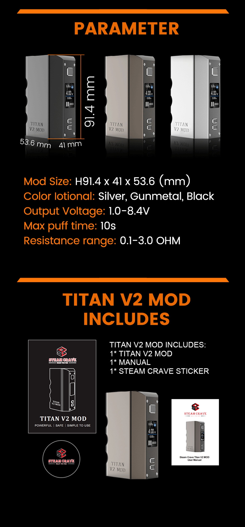 Steam-Crave-Titan-V2-Box-Mod-300W
