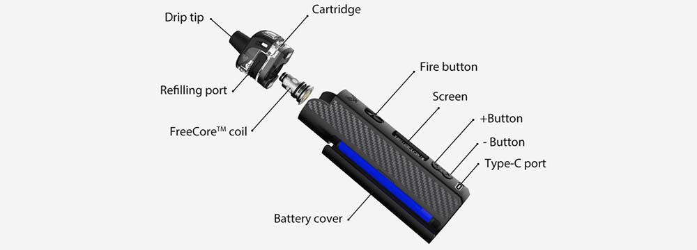 Vapefly Optima Pod Kit Structure