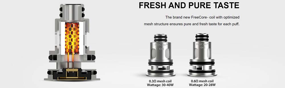 Vapefly Optima Pod System Comes With FreeCore Mesh Coils