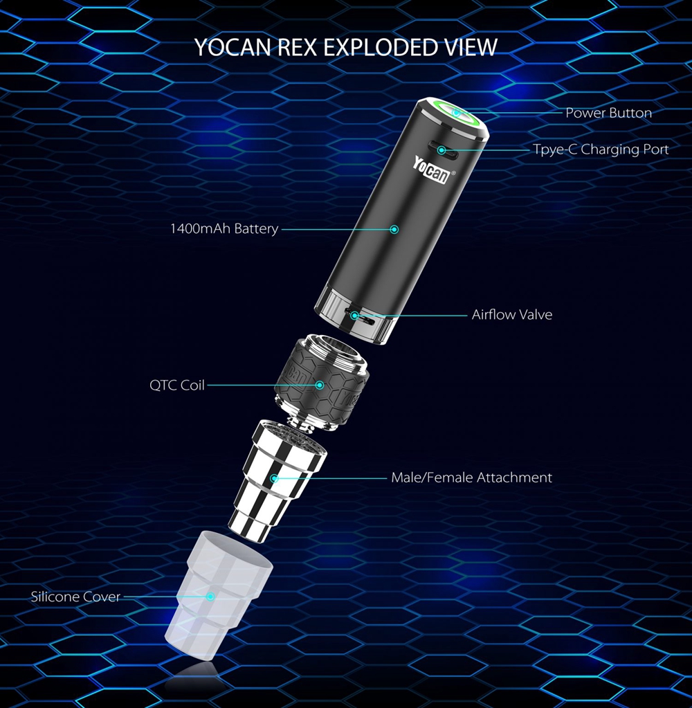 Yocan LUX 510 Threaded Vape Pen Battery 400mAh