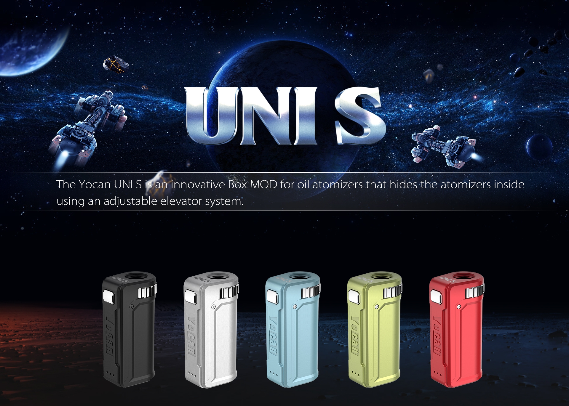 Yocan UNI S Box Mod With Oil Atomizer Hides Inside Design